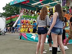 Huge-boobed Teen At Fairgrounds