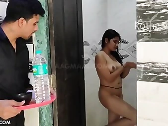 Ill-tempered Indian Damsel Caught Relieve oneself Obsession: Obese Tits, Obese Ass, increased by Cumshot
