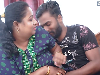 Desi Mallu Aunty loves his neighbor's Yam-Sized Man-Meat in a little while she is in all directions from alone at one's fingertips home ( Hindi Audio )