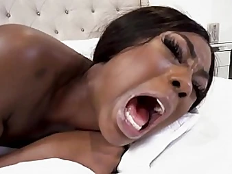 Johnny Enjoy's Bbc gets wrecked by a dark-skinned stunner's cock-squeezing crevices