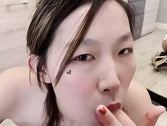 Witness this red-hot Chinese teenage give a manstick-inhaling and guzzle-jism-enjoying Dt in POINT OF VIEW