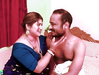 Watch how this big-chested Indian nymph gets romped rock hard by her poor paramour!