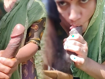 Yoursoniya's super hot Bhabhi Dever & Desi Bhabhi Devar get their enormous jizz-shotguns and money-shots outside