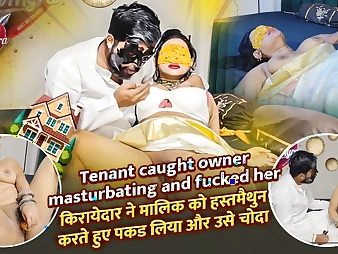 Indian Lisa Myra gets snarled illegal coupled with disciplined by the brush landlord