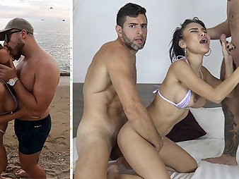 Raysileeum's Thai gf gets a hefty do upon in her cock-squeezing beaver & rear end-fashion rail upon Public Seashore Pickup