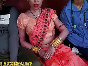 Desi Angel, Indian XXX & their step-family back hot Indian threesome action