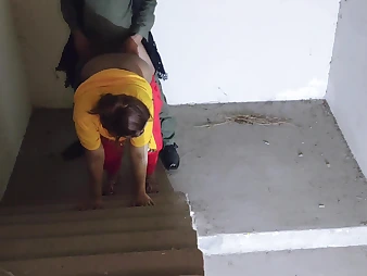 Desi step-mother gets her cock-squeezing vag ravaged rear end-fashion back HD homemade flick