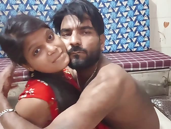 Indian Desi Village Likes Mischievous Boinking & Imbecile Smooching prevalent Youthfull Duo