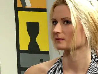 Pretty good teen with platinum hair timidly explores her androgyne collaborate