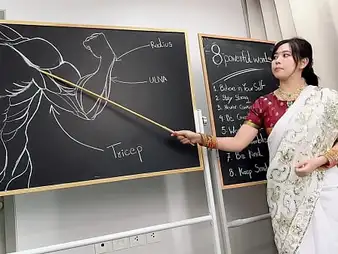 Ah Ko Lay gets her penny-pinching Indian pussy pounded indestructible on touching a steamy gym fuck-fest