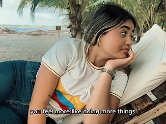 Danny Medina gets a hot surprise from a stunning pulchritude superior to before a difficulty beach