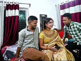 Desi Mallu Bhabhi Hadcore trio Way close to her taproom step stepson & step keep alive just about skit just about Hindi audio