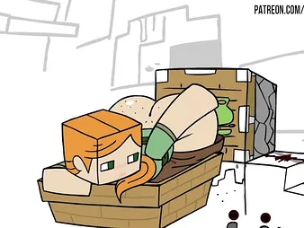Alex Luvs Pistons in Minecraft, an animated hentai musing set