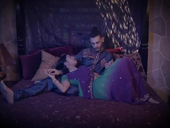 Jasmine Sherni & Adonis Breeds take turns on transmitted to Crowned head in scorching roleplay act